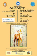 54 Exposición canina nacional e 32 internacional en Alicante CACIB 2012