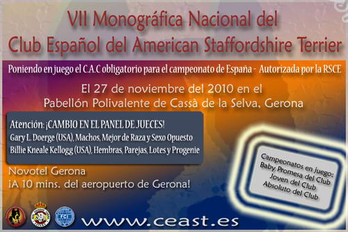 VII monografica nacional del club Español del American Staffordshire terr